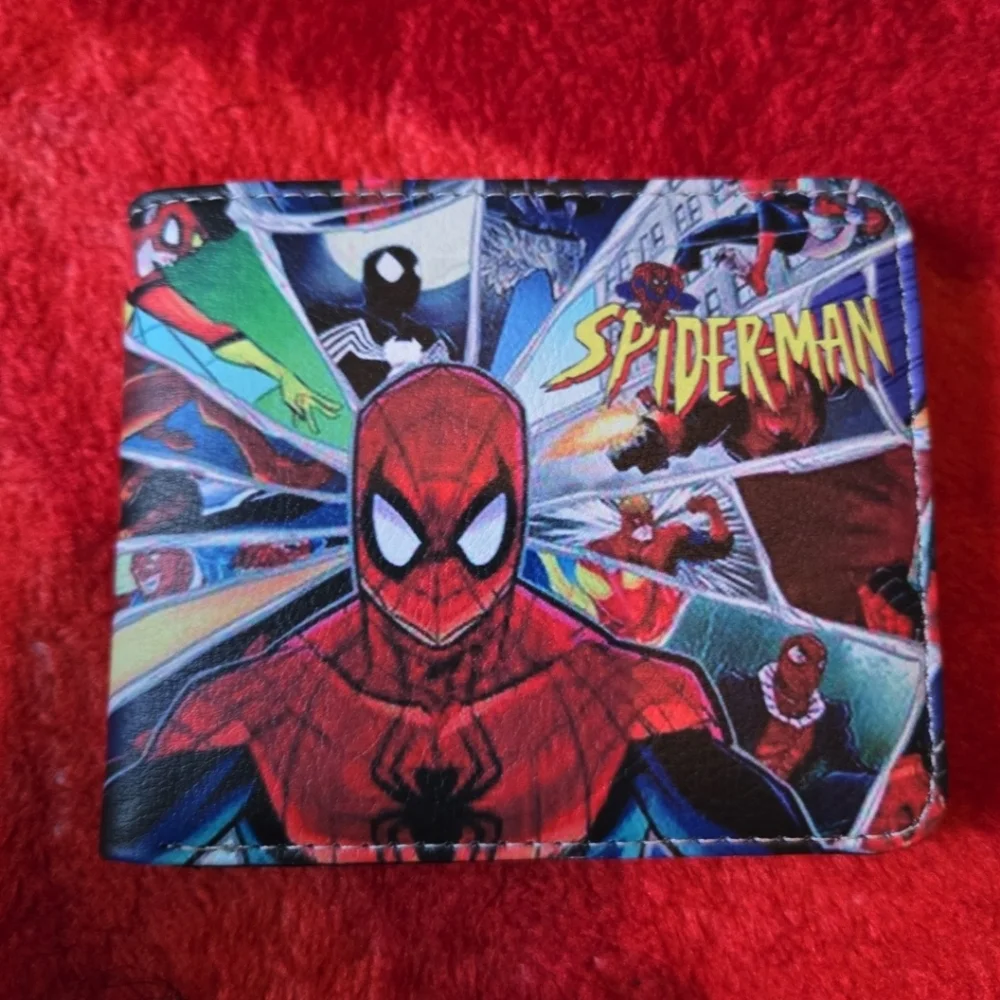 New Spiderman marvel comic anime manga leather wallet